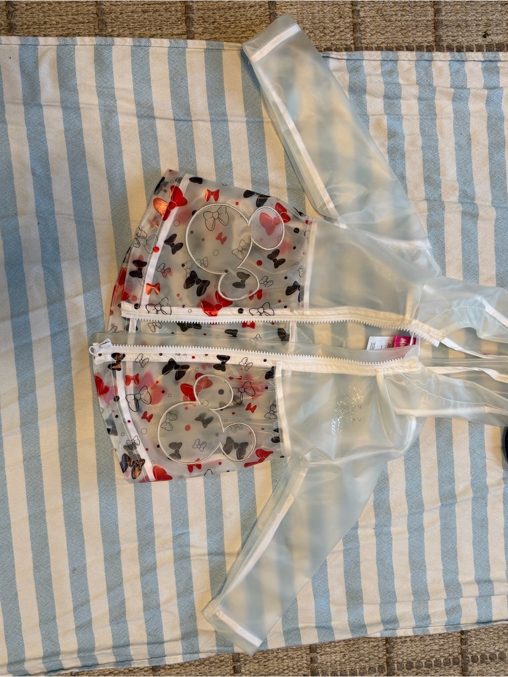Disney Clear Rain Jacket with Pink Trim